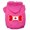 Bright Pink, variant on Pet, Dog Cat Hoodie Screen Printed, "Bone Shaped Canadian Flag"