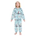 thumbnail image 2 of Fluffy Pajamas Set Fuzzy Winter Warm Pj Sets Pullover Tops and Long Pants Sailfish and Coral Reef Pattern X-Small, 2 of 8
