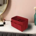 thumbnail image 6 of Storage Bins - Loetky Home Purse Organizer Insert Bag Textile Storage Insert Bag Zipper Multi Pocket Handbag Purse Organizer Holder Makeup Travel Organizer for Tote Purse Bag 14 Pockets, 1*Red, 6 of 6