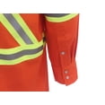 thumbnail image 4 of BOCOMAL FR Camisas Camisa de alta visibilidad/alta visibilidad resistente al fuego/retardante de fuego Camisas FR naranja de 7.5 oz para hombres, 4 of 5
