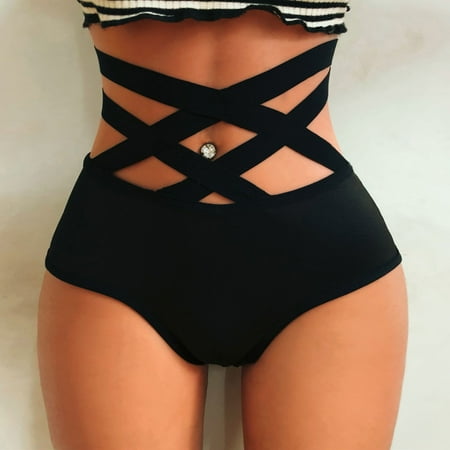 Ukumplol Panties for Women s Underwear Briefs Strappy Underwear Women String Plus Size Panties Womens Panties Black M