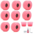 thumbnail image 1 of ziyahi 8 Pcs Roues de Planche à Roulettes Accessoires de Sport en Ligne Remplacement Accessoires Patins à Roulettes Haute Vitesse Composants Modifiés Noir Rose, 1 of 6