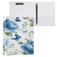 thumbnail image 3 of 3 Ring Binder 1.5 inch Round Rings with Interior Pockets Binders Organizer Office School 2Pack Beautiful Blue Orchids and Butterflies, 3 of 10