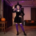 thumbnail image 5 of Lumtrix Thigh High Socks for Women Solid Knee High Stockings Soft Stretchy Socks for Casual Party Dark Purple One Size, 5 of 6