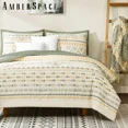 thumbnail image 5 of Amberspace Boho 7-piece Bed in a Bag Comforter Set with Sheets,Olive Green,Queen, 5 of 8
