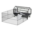 thumbnail image 3 of Pet Playpen Small Animal Playpen Cage w/ Rolling Caster, Water Bottle, 35" L,Guinea Pig Cage, 3 of 5