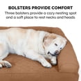 thumbnail image 3 of FurHaven Pet Products Quilted Pillow Sofa Pet Bed for Dogs & Cats - Toasted Brown, Jumbo, 3 of 9