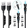 thumbnail image 1 of USB Magnetic Charging Cable, Nylon Braided 3A Fast Charging, 1 of 4