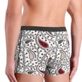 thumbnail image 4 of Men's Boxer Briefs, Red Black White Paisley Soft Comfy Mens Underwear Boxer Briefs Breathable With Widen Waist, 4 of 7