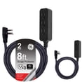 thumbnail image 1 of Tira Multicontactos GE Negro Gris con Supresor de Picos y Cable Trenzado 2.4 m, 1 of 6