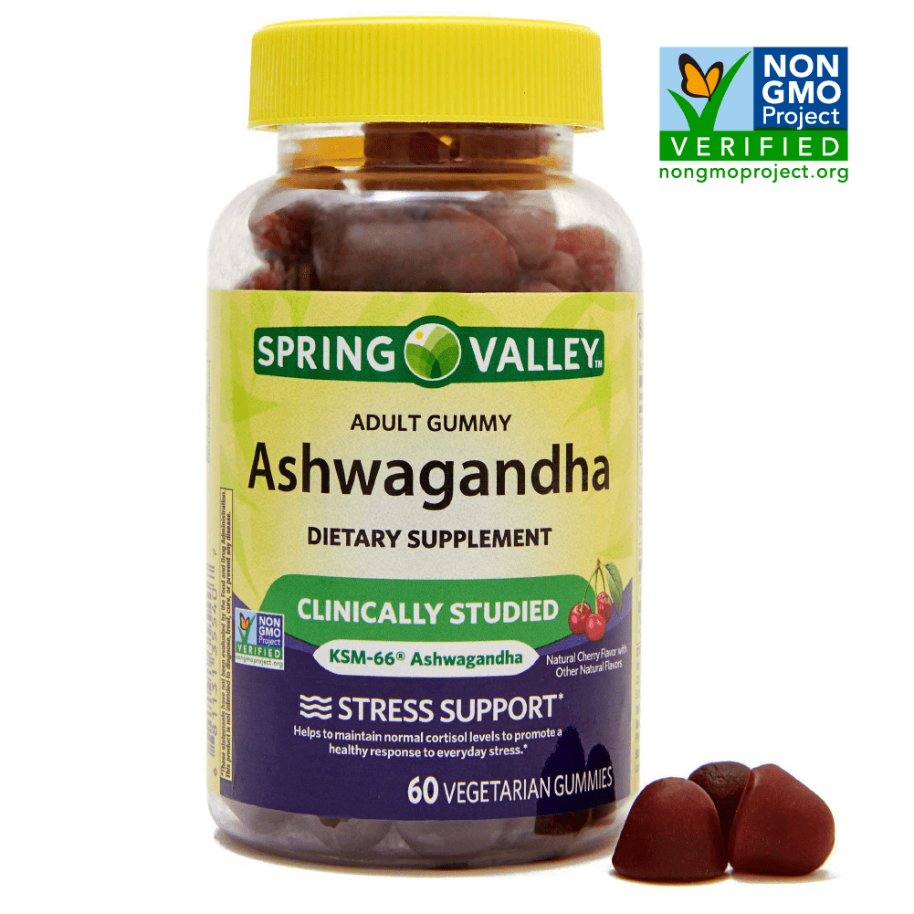 Spring Valley Ashwagandha Stress Support Vegetarian Gummy Supplement ...