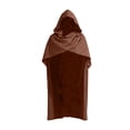 thumbnail image 5 of ZGRBOU Men's Medieval Hooded Surcoat Renaissance Tabard Cloak Viking Cosplay Sleeveless Vest Robe 2026 Costume, 5 of 7
