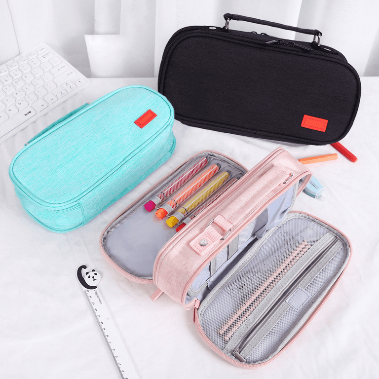 Compartments Art Pouch Organizer Stationery Cosmetics Bags for
