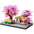 thumbnail image 2 of DOLBLOCK Japanese Cherry Blossom Tree Flower House Micro Building Blocks Set for Adults Bus Station Mini Bricks Model, Treehouse, Decorative Architectural present Toy for Girl Children Age of 14+, 2 of 3