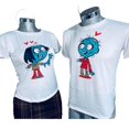 thumbnail image 2 of Playera Duo Parejas 2 Piezas Estampado de Zombies Color Blanco Talla Chica Marca Emil SaEs, 2 of 3