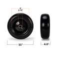 thumbnail image 3 of 2 Pack 11x4.00-5 Lawn Mower Tire & Wheel Flat Free Smooth Tread Tire for Zero Turn Mowers, 3 of 11