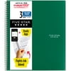 Five Star Wirebound Notebook Plus Study App, 3 Subject, College Ruled, Forest Green (820003C-WMT)