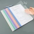 thumbnail image 4 of Tnobhg 10 Pcs Clear Report Covers with Sliding Bar A4/Letter Paper No Punching Required Thickened Drawbar Folder, 4 of 8