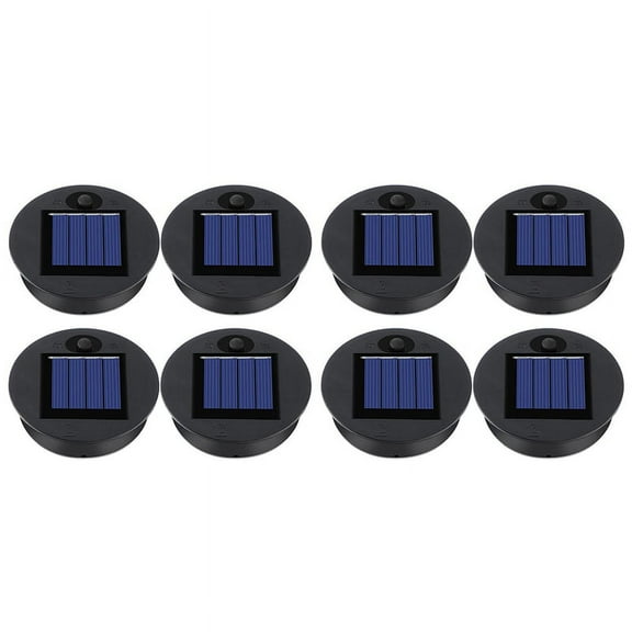 8 Pieces Replacement Solar Light Tops Outdoor Hanging Lantern Light Solar Light Parts Round Solar Lights Waterproof