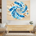 thumbnail image 3 of Spiral Boho Decorative Modern Wall Hanging Tapestry Durable Abstract Dorm Tapestry - 51x59 Inches Ethnic Design Pattern Washable Tapestry Curtain - for Living Room Home Office, 3 of 7