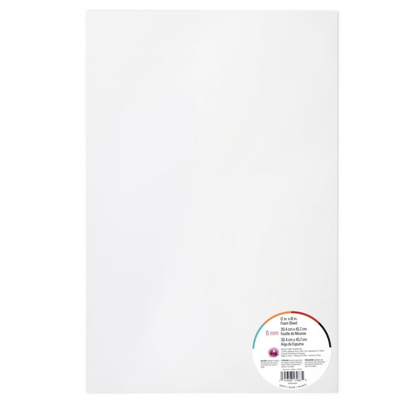 CousinDIY Foam Sheet 12"X18" 6mm-White