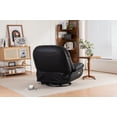 thumbnail image 4 of Power Recliner with 270 Degrees Swivel Glider, Modern Sofa Chair with USB Interfaces and Mobile Phone Holders, Swivel Glider Chair for Living Room, Bedroom, Black, 4 of 7