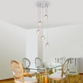 thumbnail image 4 of Modern Pendant Lights, 5-Light LED Chandeliers, Contemporary Crystal Globe Pendant Light Fixtures for Living Room, Bedroom, Kitchen Island and Entryway, 4 of 6