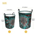 thumbnail image 5 of XMXT Collapsible Laundry Basket, Retro Flag Dinosaur Pattern Waterproof Laundry Hamper, 40L Black, 5 of 8