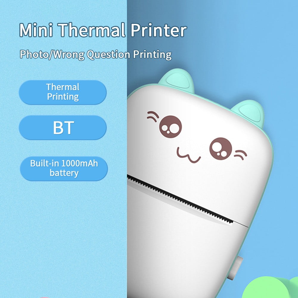 INI Portable Thermal Printer Wireless Label Memo Machine 200dpi Inkless Pocket