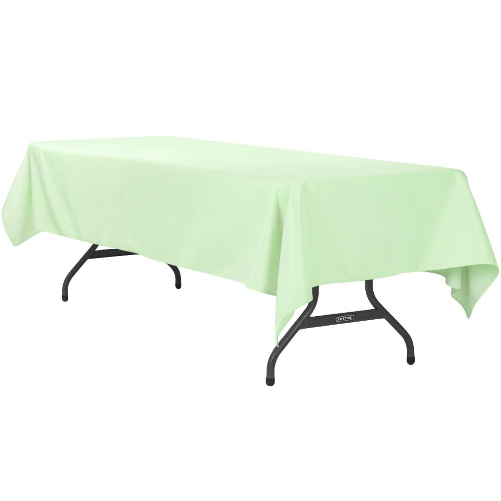 1 Pc, 60"X120" Rectangular Polyester Tablecloth Mint Green For
