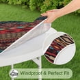 thumbnail image 5 of Colorful Geometric Striped Pattern Round Fitted Tablecloth with Elastic Edge,Dining Table Cover Waterproof,Outdoor Round Tablecloth for Camping,Dining,Indoor and Outdoor, 5 of 7