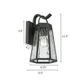 thumbnail image 5 of RADIANCE Goods Industrial 1 Light Textured Black Outdoor Wall Sconce 12" Tall, 5 of 5