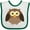 White and Green, variant on Inktastic Owl Fat Brown Boys or Girls Baby Bib