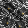 thumbnail image 1 of Soimoi Floral Print,Cotton Cambric Quilting Fabric Sold by The Yard- 42 Inch Wide Medium Weight Cotton Fabric SewingSupplies -Black, 1 of 5