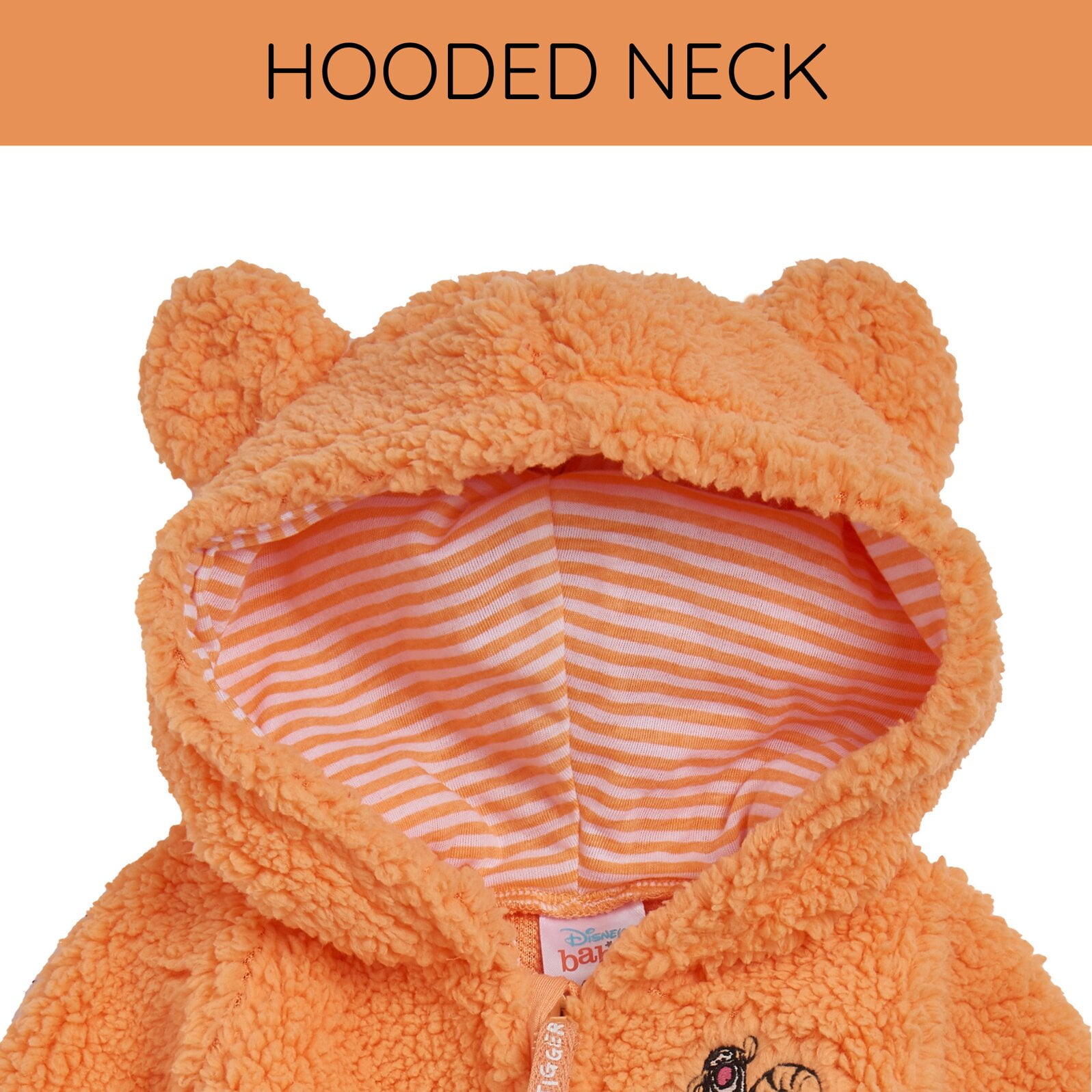 Disney Winnie the Pooh Tigger Infant Baby Boys Zip Up Coverall Orange 18 Months