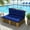 Dark Gray + Navy Blue + Polyester + Polypropylene, variant on LANKANG Two Piece All Season Tufted Padding Replacement Cushions For Backyard Balcony Pallet Furniture
