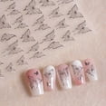 thumbnail image 4 of Embossed Black-and-white Butterfly Rose Nail Stickers, 4 of 5