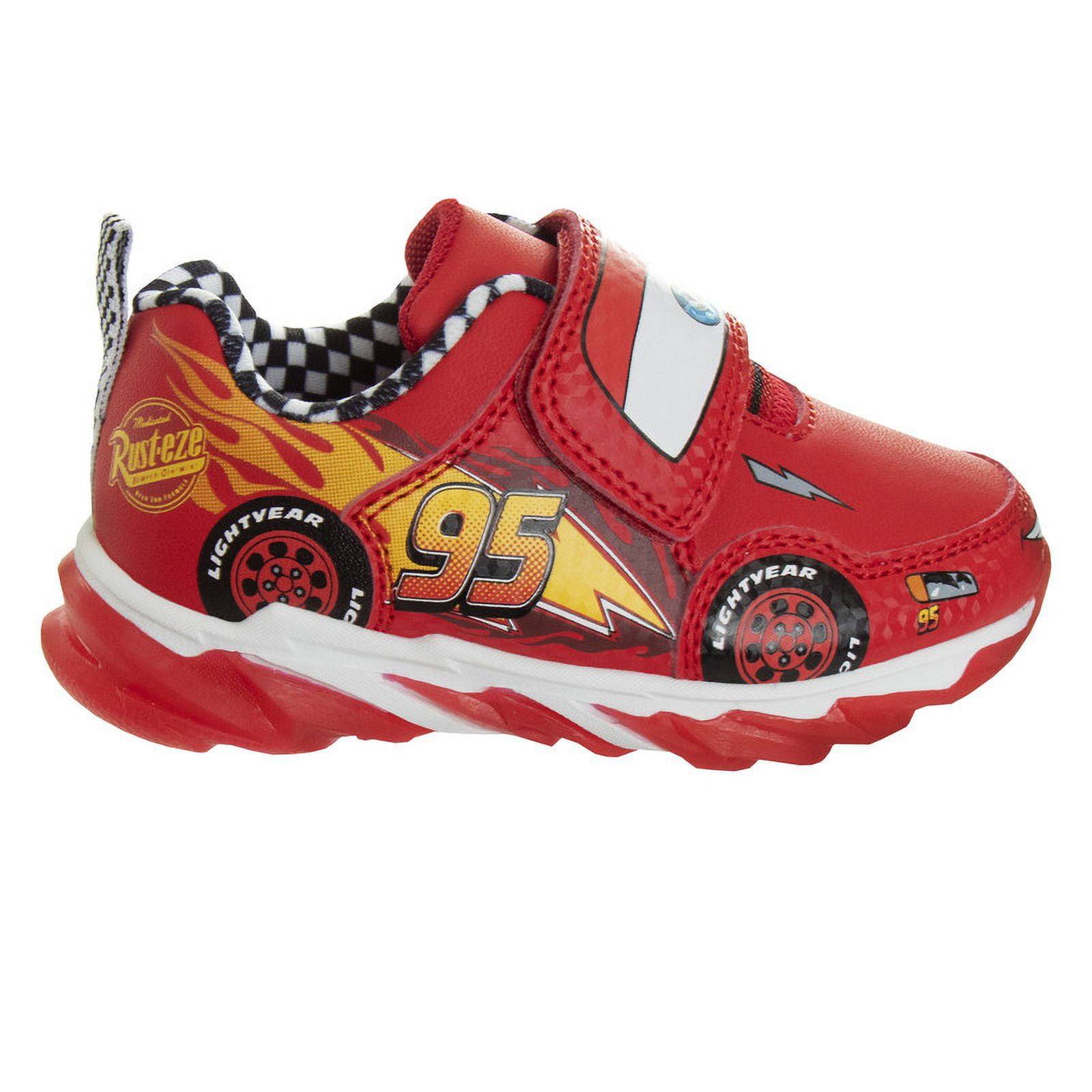 Disney Pixar Cars Lightning McQueen Light Up Sneakers. (Toddler/Little Kids)