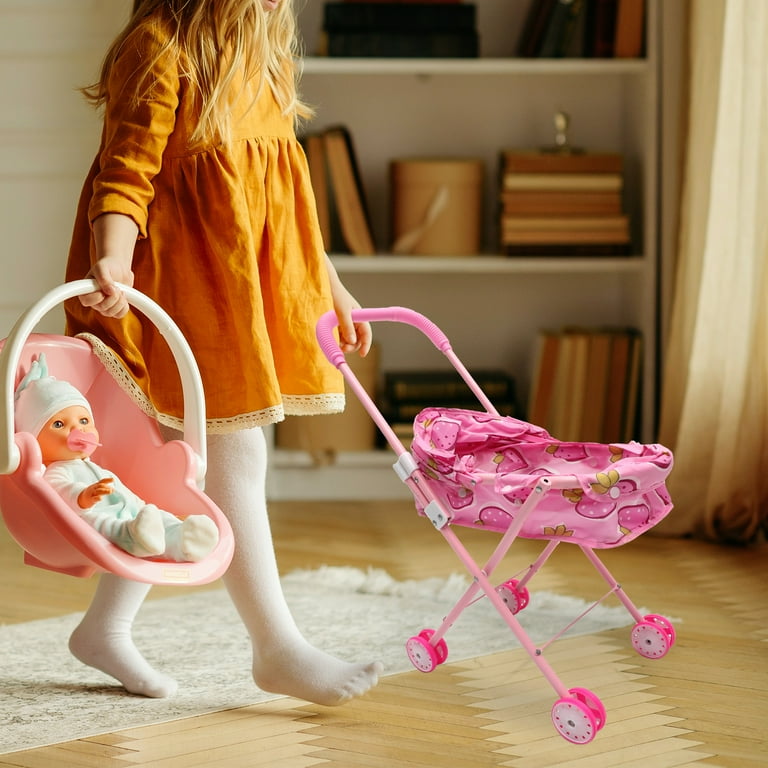 Doll Stroller Set, Toy Baby Doll Strollers for Girls Kids