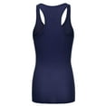 thumbnail image 2 of Women & Plus Solid Ribbed Knit Stretch Workout Racerback Tank Top (2PK: NAVY/BURGUNDY, 3X), 2 of 5