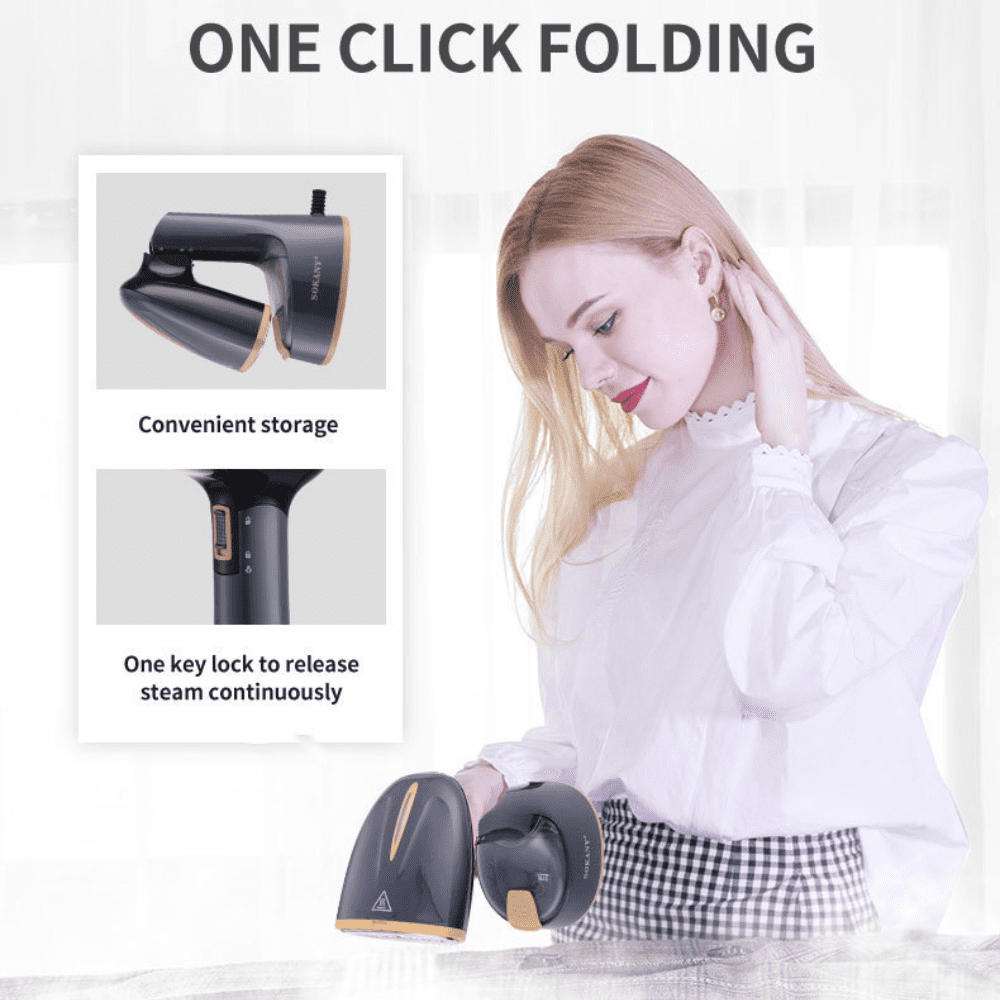 Portable Folding Travel Electric Iron Ironing Brush,Household Handheld Hanging Ironing Machine,Foldable Ironing Clothes Ironing Brush