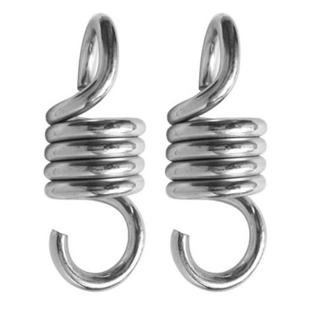 Hammock Extension 2Pcs Sturdy Steel Extension Spring 660LB Weight Capacity for Hammock Chair Hanging Porch Suspension Hooks Garden Swing Punch Bag ()