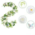 thumbnail image 4 of Yhmxh Spring 6ft Artificial Vines, Hanging Faux Leaves Garland Plants with Colorful Butterflies and Artificial Flowers for Outdoor Indoor Home Wall Decor, Birthday Party Arch Table Spring Decor, 4 of 6