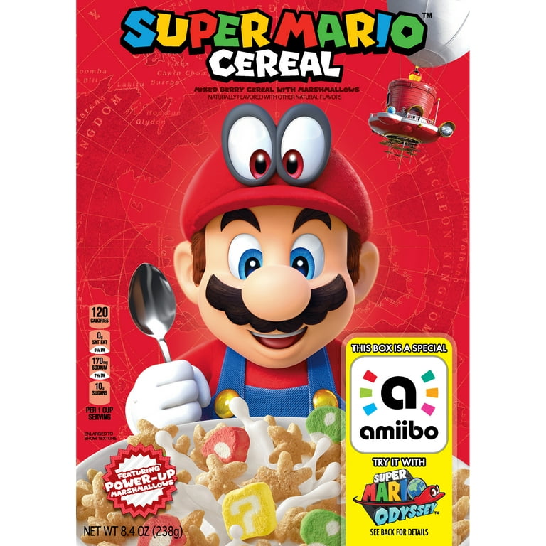 Kellogg's Super Mario Breakfast Cereal Marshmallow 8.4 oz 