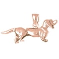 thumbnail image 1 of 14K Rose Gold Dauchshund Dog Pendant - 17 mm, 1 of 2