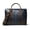Two Tone Blue and Brown Leather, variant on Unisex Adjustable Length Leather Laptop Briefcase with Adjustable Shoulder Strap, Blue with Brown Stripes