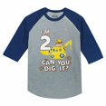 thumbnail image 1 of Tstars Boys Unisex 2nd Birthday Gift Birthday Gift for 2 Year Old Paw Patrol Rubble 2nd Birthday Tractor Birthday Shirts for Baby Boy Birthday Party B Day 3-4 Sleeve Baseball Jersey Toddler Shirt, 1 of 4