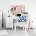 thumbnail image 4 of Letter J Initial Tiger Stripe Blue and White Fabric Decorative Pillow, 4 of 4
