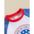 thumbnail image 6 of Musuos Baby Boy 4th of July Outfits 6 12 18 24M 3Y Short Sleeve Round Neck Raglan Tops + Drawstring Shorts Set Toddler Summer Clothes, 6 of 10