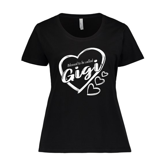 Inktastic Blessed to Be Called Gigi Cute Heart Design Women's Plus Size T-Shirt